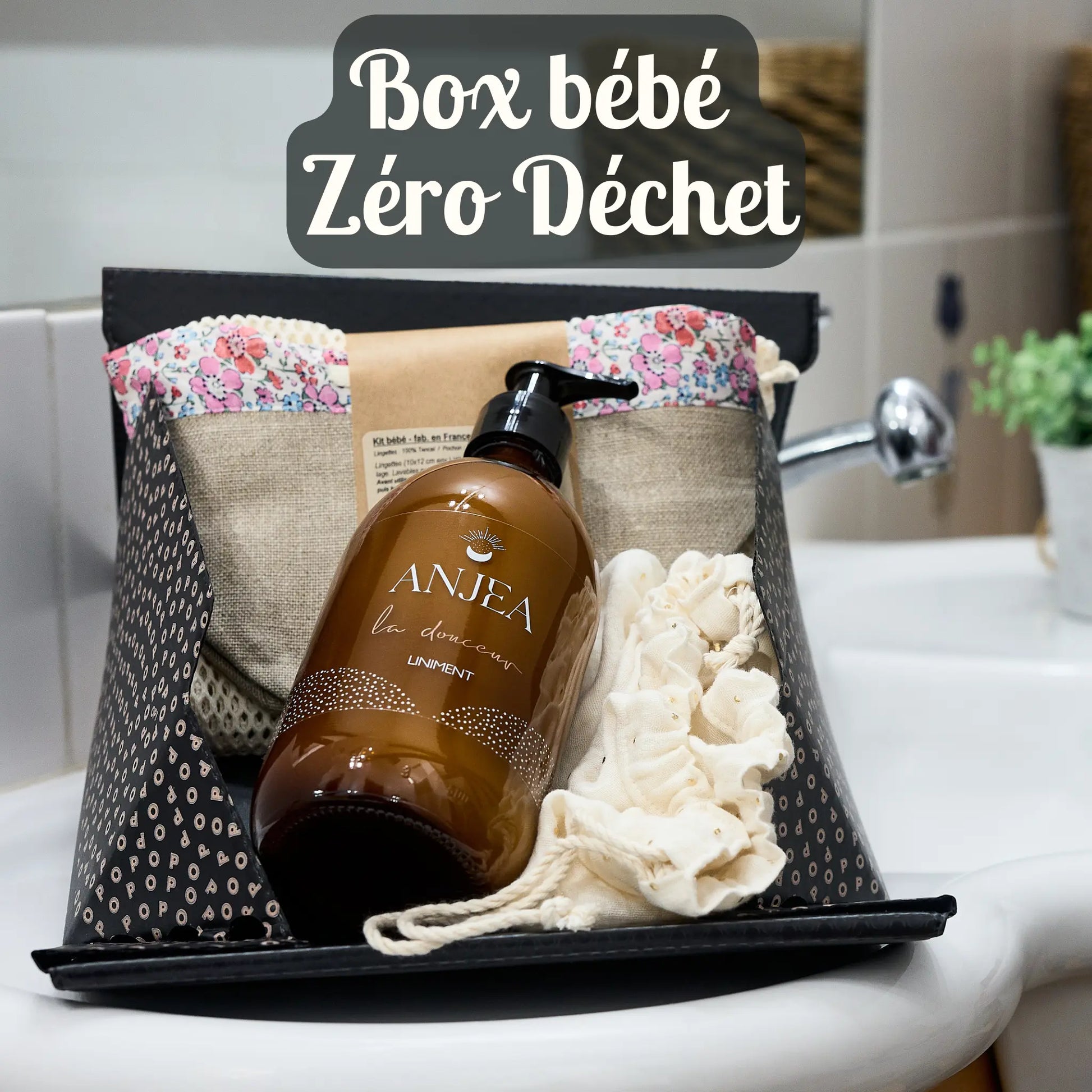 Box zéro déchet avec produits écologiques pour bébé