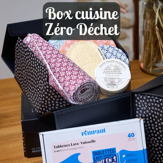 Box zéro déchet avec produits écologiques pour la cuisine