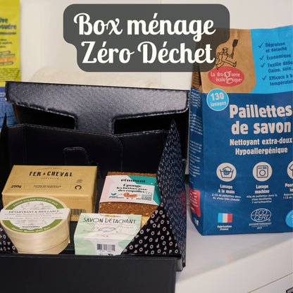 Box zéro déchet avec produits ménagers écologiques