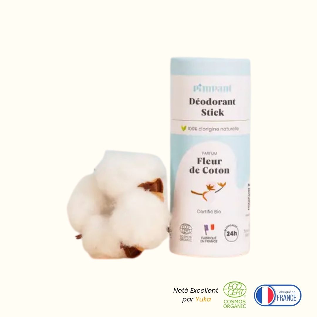 Déodorant solide en stick fleur de coton - Tout Zéro Tout Bio